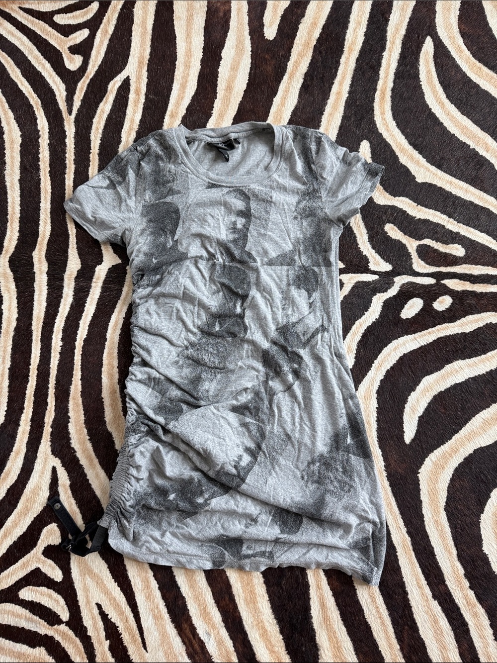 Alexander McQueen Gray and Black Mini Dress